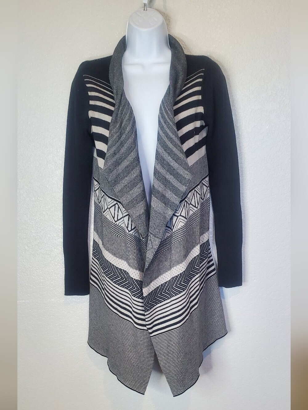 Anthropologie Ruby Moon Open-Front Draped Cardigan Knit Dusyer Sweater